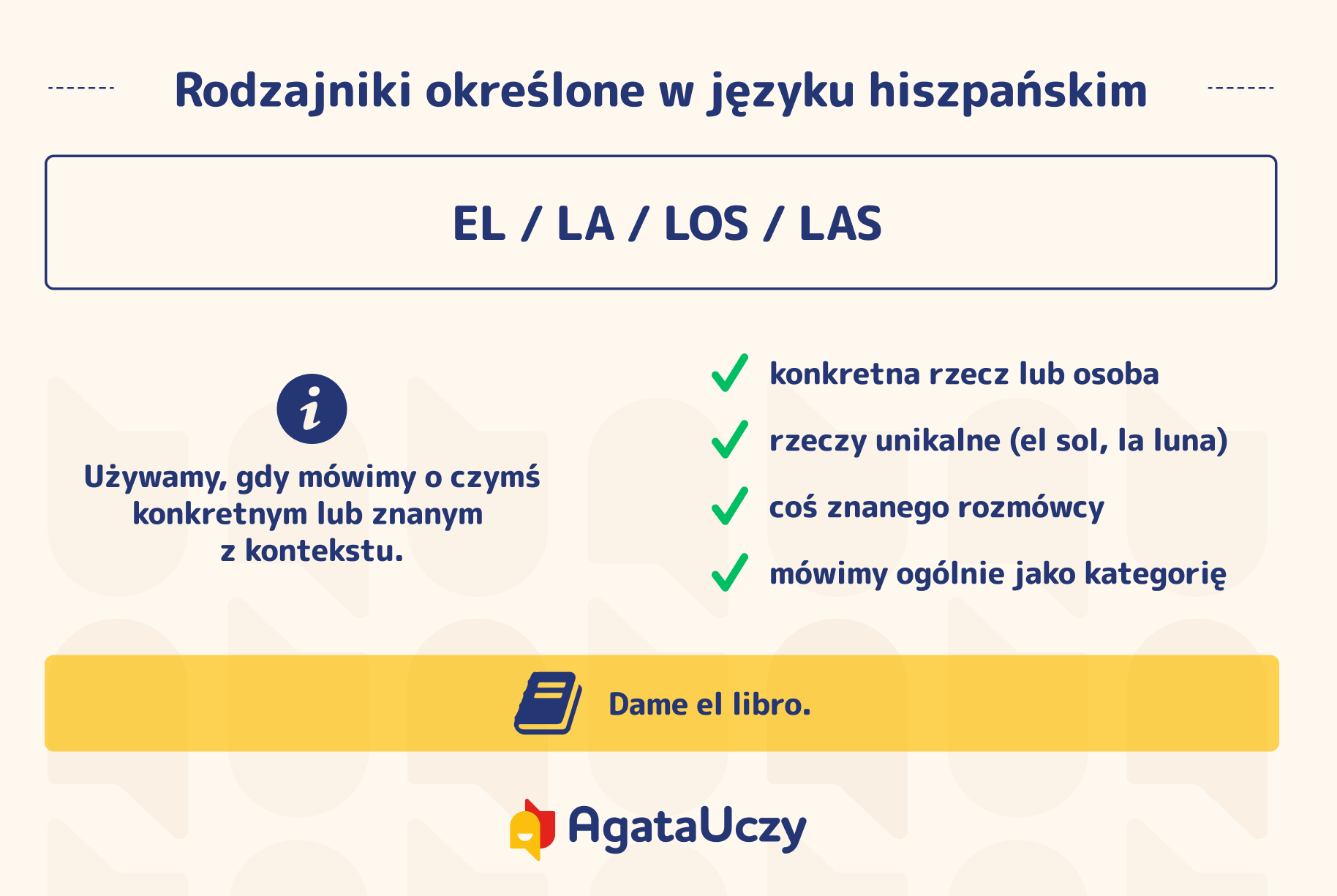 rodzajniki określone w języku hiszpańskim